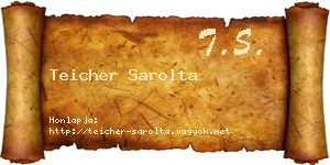 Teicher Sarolta névjegykártya