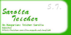 sarolta teicher business card